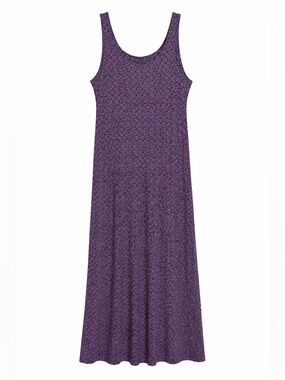 Columbia Maxi Dress Size Large Performance Stretch Sleeveless Purple Casual